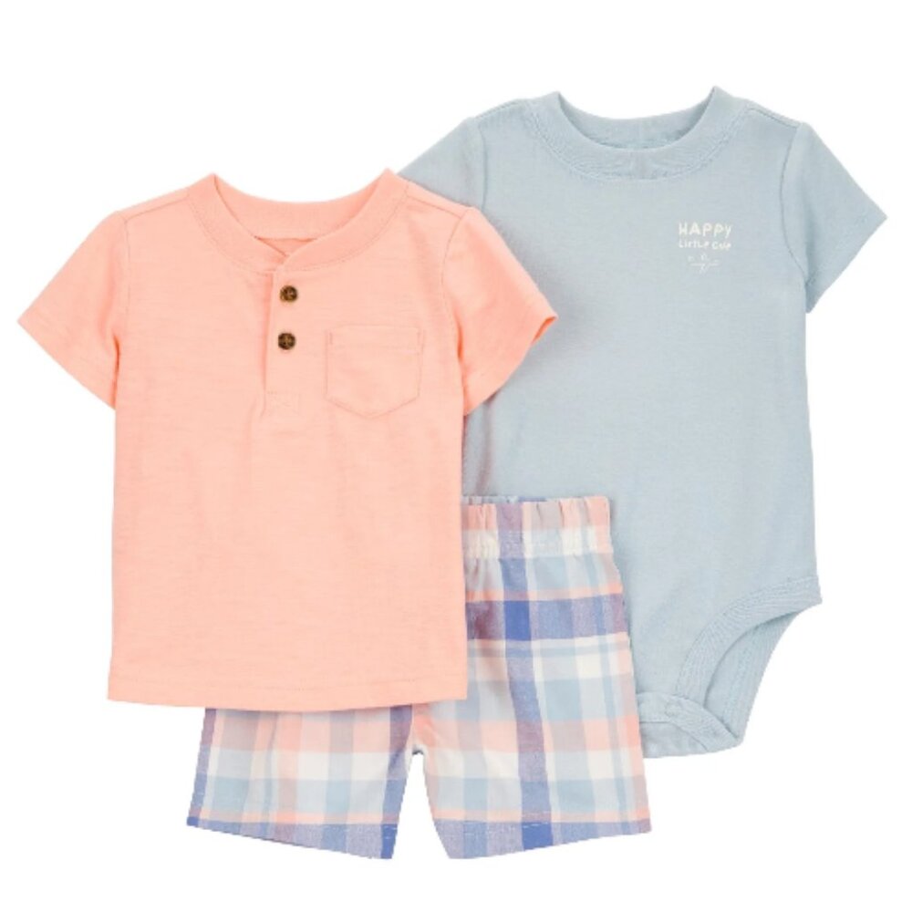 Carter's Child of Mine Baby Boy 3-Piece Outfit Set: Happy Little One